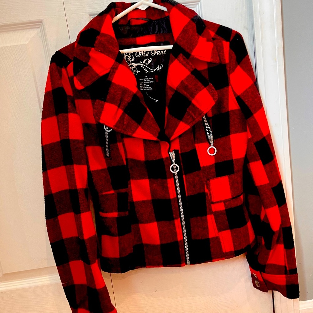 Red and black Moto jacket size small
